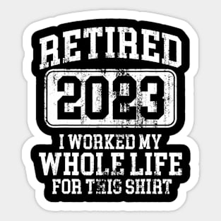 Retired 2023 Humor Short Sleeve Black Sticker